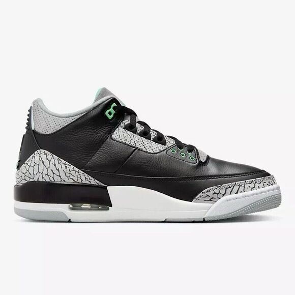 Nike Air Jordan 3 Retro Shoes Green Glow Black Gray CT8532-031 Men's Size 10 - Picture 3 of 12